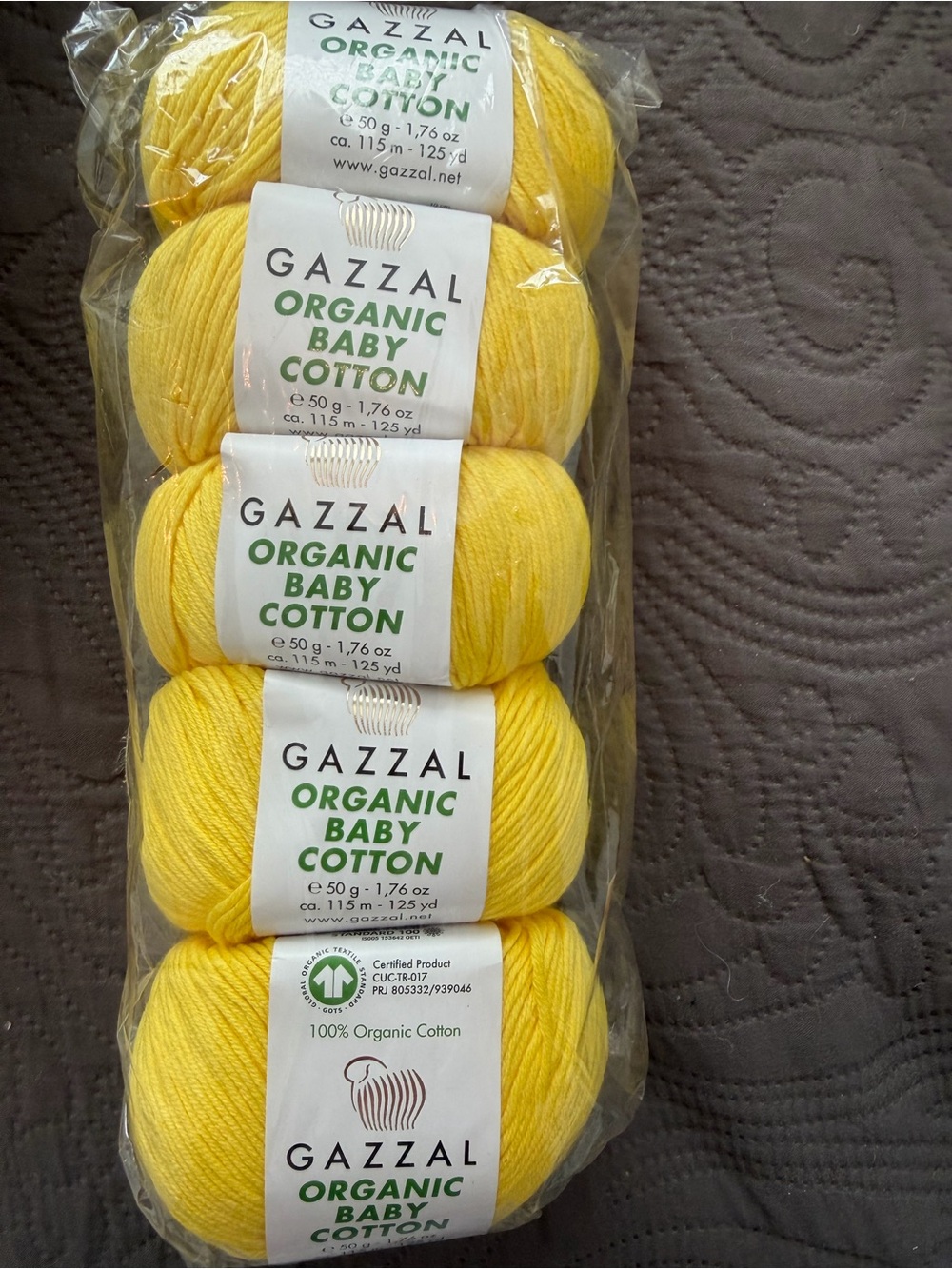 Gazzal Organic Baby Cotton Women’s Sweater Yarn - Yellow